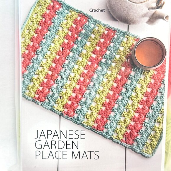Annie's Hook & Needle Kit Club Crochet Japanese Garden Place Mats - NIP - Picture 2 of 4